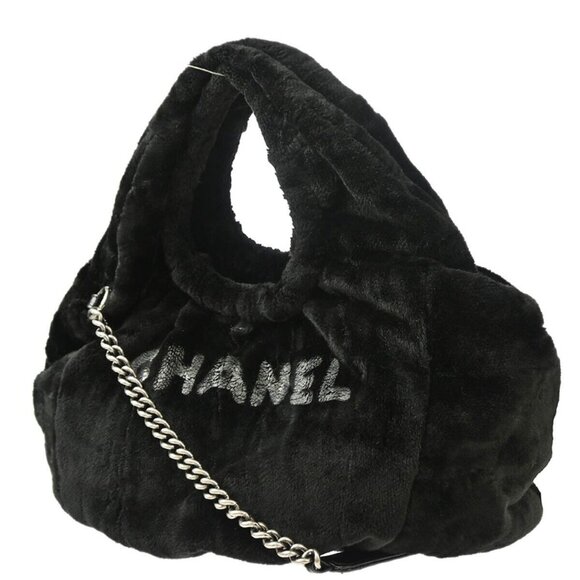 Chanel Black Fur 2way Handbag 124466 - Picture 1 of 10